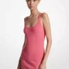 Geripptes Tanktop aus Stretch-Viskose Geripptes Tanktop aus Stretch-Viskose