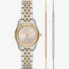 Geschenkset mit Lexington Pavé Two-Tone-Uhr und Slider-Armband