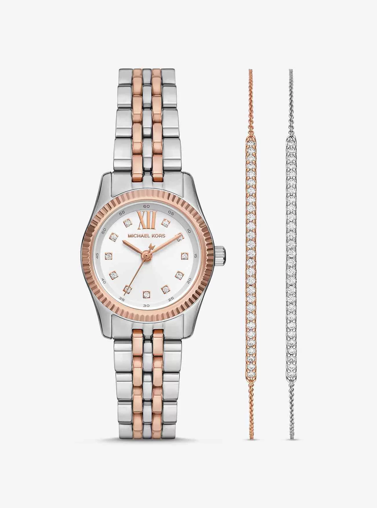 Geschenkset mit Lexington Pavé Two-Tone-Uhr und Slider-Armband