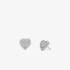 Geschenkset mit Pavé-Herz-Halskette und Ohrringen aus edelmetallbeschichtetem Sterlingsilber Geschenkset mit Pavé-Herz-Halskette und Ohrringen aus edelmetallbeschichtetem Sterlingsilber