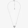 Geschenkset mit Pavé-Herz-Halskette und Ohrringen aus edelmetallbeschichtetem Sterlingsilber Geschenkset mit Pavé-Herz-Halskette und Ohrringen aus edelmetallbeschichtetem Sterlingsilber