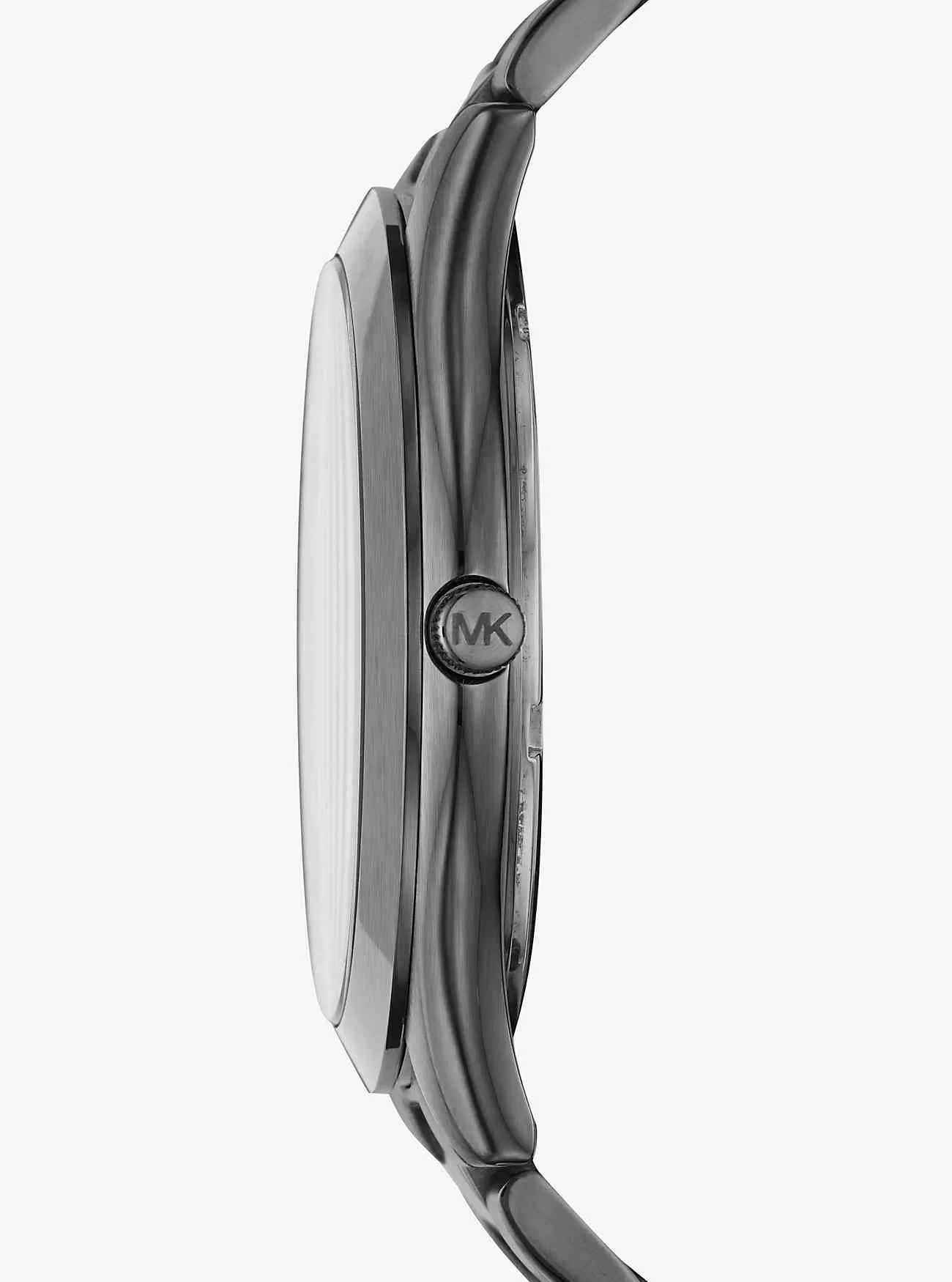 Geschenkset mit übergroßer, schmaler Runway-Armbanduhr aus Gunmetal und Jet-Set-Charm-Lederbrieftasche Geschenkset mit übergroßer, schmaler Runway-Armbanduhr aus Gunmetal und Jet-Set-Charm-Lederbrieftasche