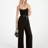 Gesmokter Overall aus Georgette-Kette Gesmokter Overall aus Georgette-Kette