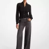 Gesmoktes Georgette-Hemd Gesmoktes Georgette-Hemd