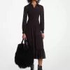 Gesmoktes Hemdkleid aus Georgette Gesmoktes Hemdkleid aus Georgette