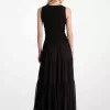 Gesmoktes Trägerkleid aus Georgette Gesmoktes Trägerkleid aus Georgette