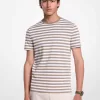Gestreiftes Baumwoll-T-Shirt Gestreiftes Baumwoll-T-Shirt