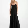 Gestuftes Maxikleid aus Baumwolle Gestuftes Maxikleid aus Baumwolle