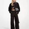 Gewebte Cargohose mit weitem Bein Gewebte Cargohose mit weitem Bein