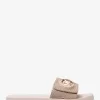 Glitzernde Slide-Sandale aus Ketten-Mesh Glitzernde Slide-Sandale aus Ketten-Mesh