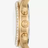 Goldfarbene Lexington Pavé-Armbanduhr