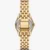 Goldfarbene Mini-Harlowe-Pavé-Armbanduhr