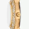 Goldfarbene Mini-Raquel-Pavé-Armbanduhr Goldfarbene Mini-Raquel-Pavé-Armbanduhr