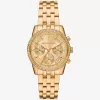 Goldfarbene Mini-Ritz-Pavé-Uhr Goldfarbene Mini-Ritz-Pavé-Uhr