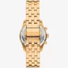 Goldfarbene Mini-Ritz-Pavé-Uhr Goldfarbene Mini-Ritz-Pavé-Uhr