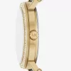 Goldfarbene und lederne Uhr von Corey Pavé Goldfarbene und lederne Uhr von Corey Pavé