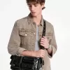 Große Dakota-Schultertasche aus geknittertem Leder Große Dakota-Schultertasche aus geknittertem Leder