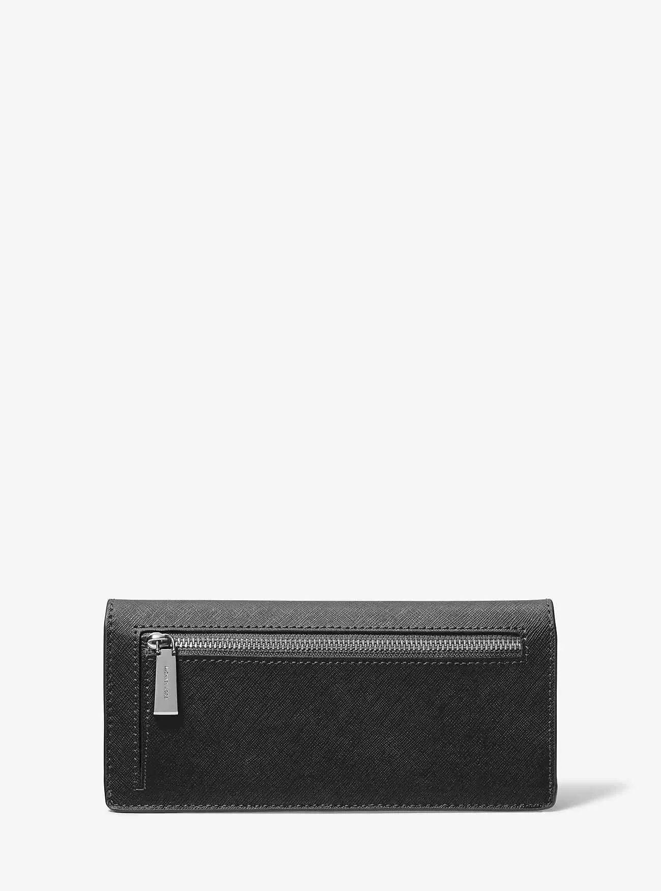 Große Jet Set-Geldbörse aus Saffiano-Leder mit Druckknopfverschluss Große Jet Set-Geldbörse aus Saffiano-Leder mit Druckknopfverschluss