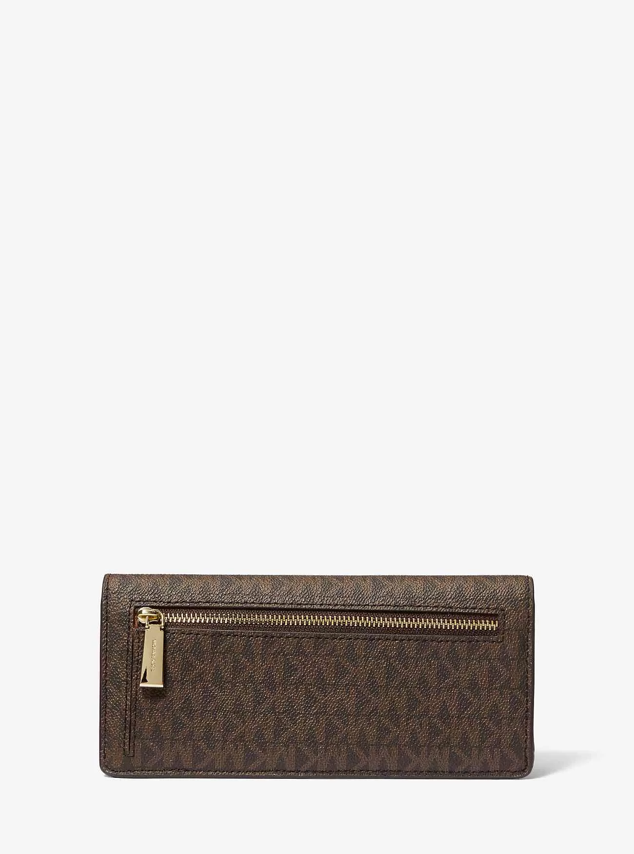 Große Jet Set-Geldbörse mit Druckknopfverschluss und Signature-Logo Große Jet Set-Geldbörse mit Druckknopfverschluss und Signature-Logo