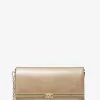 Große Mona-Clutch aus Metallic-Leder Große Mona-Clutch aus Metallic-Leder