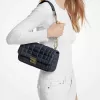 Große Tribeca-Schultertasche aus gestepptem Leder Große Tribeca-Schultertasche aus gestepptem Leder