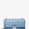 Große Tribeca-Schultertasche aus gestepptem Leder Große Tribeca-Schultertasche aus gestepptem Leder
