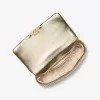 Große Tribeca-Umhängetasche aus gestepptem Metallic-Leder Große Tribeca-Umhängetasche aus gestepptem Metallic-Leder