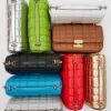 Große Tribeca-Umhängetasche aus gestepptem Metallic-Leder Große Tribeca-Umhängetasche aus gestepptem Metallic-Leder