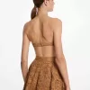 Handbesticktes Bandeau-Oberteil aus floraler Spitze Handbesticktes Bandeau-Oberteil aus floraler Spitze
