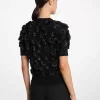 Handbesticktes, florales Kaschmir-Shell-Top Handbesticktes, florales Kaschmir-Shell-Top