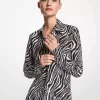 Hansen Zebra-Seiden-Crêpe-de-Chine-Hemd Hansen Zebra-Seiden-Crêpe-de-Chine-Hemd
