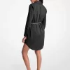 Hemdblusenkleid aus Stretch-Baumwolle mit Gürtel Hemdblusenkleid aus Stretch-Baumwolle mit Gürtel