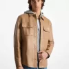 Hemdjacke aus gebundenem Leder Hemdjacke aus gebundenem Leder