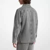 Hemdjacke aus gewaschenem Denim Hemdjacke aus gewaschenem Denim