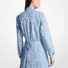 Hemdkleid aus Stretch-Baumwollpopeline mit Zebramuster Hemdkleid aus Stretch-Baumwollpopeline mit Zebramuster