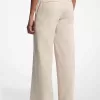 Hose mit weitem Bein aus Leinen und Baumwolltwill Hose mit weitem Bein aus Leinen und Baumwolltwill