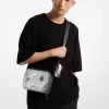 Hudson Umhängetasche aus Metallic-Leder mit Krokodilprägung
