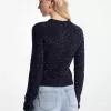 Jacke aus Metallic-Stretchstrick mit Pailletten Jacke aus Metallic-Stretchstrick mit Pailletten