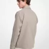 Jacke mit Kragen aus Leinen und Baumwolle Jacke mit Kragen aus Leinen und Baumwolle