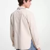 Jeans-Hemdjacke aus Baumwoll-Leinen-Mischgewebe Jeans-Hemdjacke aus Baumwoll-Leinen-Mischgewebe