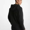 Kapuzenpullover aus Baumwollmischung mit Logoband und Reißverschluss Kapuzenpullover aus Baumwollmischung mit Logoband und Reißverschluss