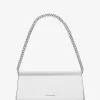 Karminrote mittelgroße Lederpochette Karminrote mittelgroße Lederpochette