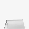Karminrote mittelgroße Lederpochette Karminrote mittelgroße Lederpochette