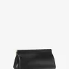 Karminrote mittelgroße gekrispelte Leder-Pochette Karminrote mittelgroße gekrispelte Leder-Pochette
