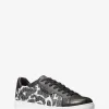 Keating Leoparden-Logo und Leder-Sneaker Keating Leoparden-Logo und Leder-Sneaker