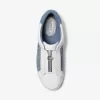 Keaton-Logo-geprägter Reißverschluss-Sneaker aus Denim und Leder Keaton-Logo-geprägter Reißverschluss-Sneaker aus Denim und Leder