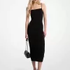 Kleid aus mattem Stretch-Jersey mit Rüschen Kleid aus mattem Stretch-Jersey mit Rüschen