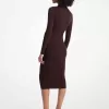 Kleid mit Stehkragen aus Stretch-Wollmischung Kleid mit Stehkragen aus Stretch-Wollmischung