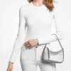 Kleine Pochette aus Metallic-Leder mit Jet-Set-Charm Kleine Pochette aus Metallic-Leder mit Jet-Set-Charm