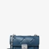 Kleine Tribeca-Schultertasche aus gewebtem Leder